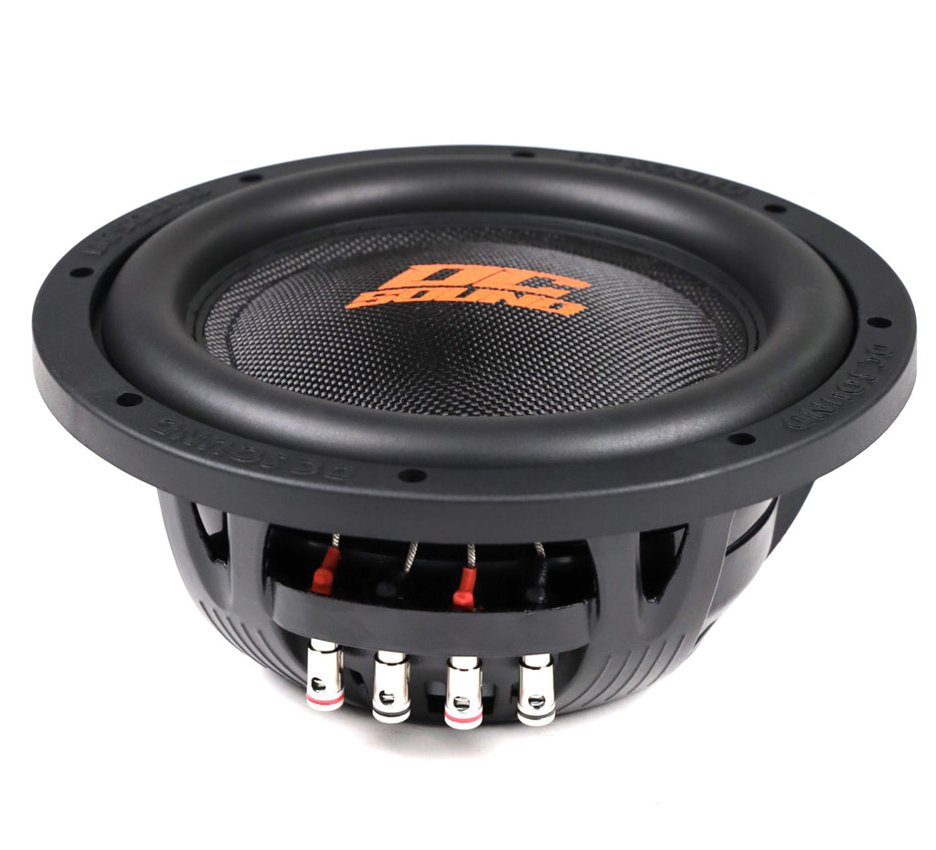 2 DC Sound DSW2000 10" Shallow-Mount Subwoofer 2000W + Ported Box + 8G Amp Kit