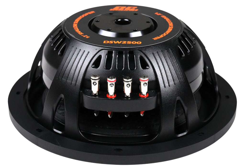 DC Sound DSW2500 12" Shallow-Mount Fiber Glass Subwoofer 2500W DVC 4-Ohm