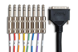 Hosa DTP-805 8-channel DB25 to 1/4 inch TRS Snake 16.5 foot