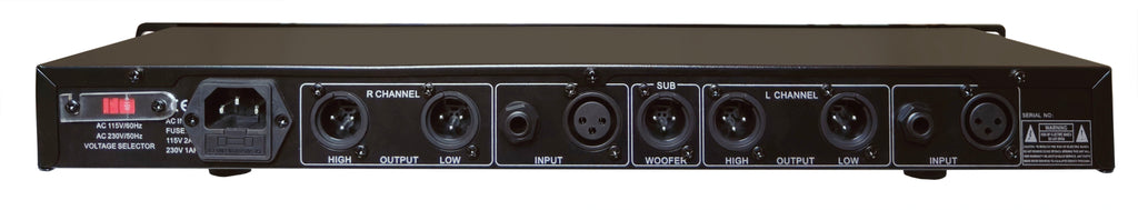 MR DJ DXO200 PRO PA DJ Club Stereo 2 Way Plus Subwoofer Crossover Output
