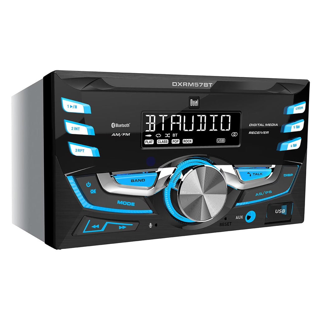 Dual XDM27BT Digital Media Receiver + 2 Absolute TQ654 6.5" 4-Way Car Speakers Package (Copy)
