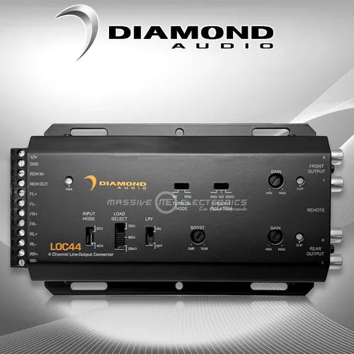 Diamond Audio LOC44 LOC Series 4-Channel Line-Output Converter (4 IN/4 OUT)