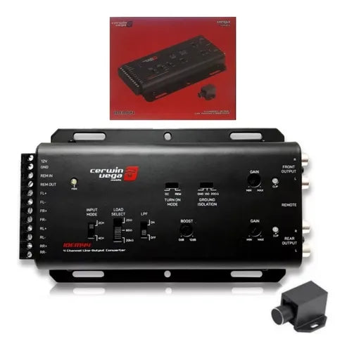 Cerwin Vega IOEM44 4 Channel Line Output Converter, 4-In, 4-Out