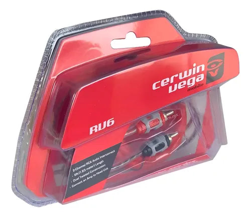 Cerwin Vega RV6 2-Channel Dual Twisted RCA Cable W/dual Molded Ends 6ft