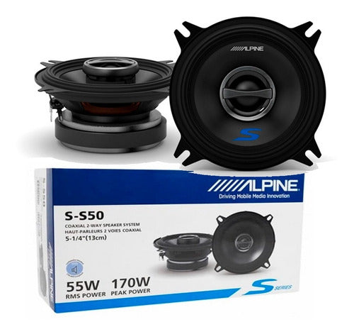 Alpine S-S50 5.25" Speaker Bundle - Two Pairs of 5.25" S-Series S-S50 2-Way Coaxial Speakers