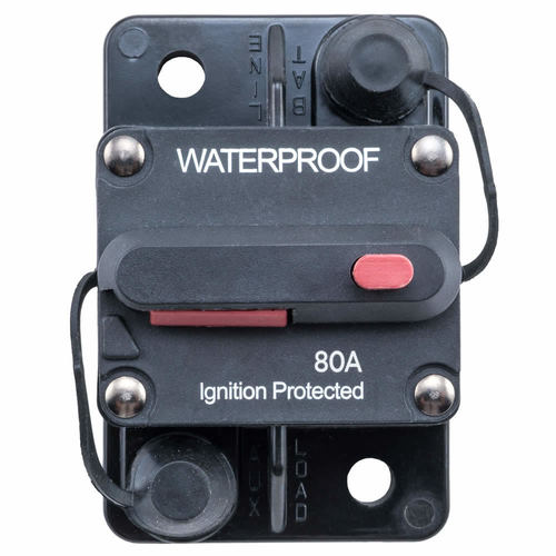 Install Bay E-CB80MR Circuit Breaker Manual Reset IP67 Rated - 80 Amp