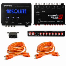 Load image into Gallery viewer, Cerwin Vega EQ770 7-Band Equalizer + BXPRO2 Bass Processor + 2 12' Copper RCA