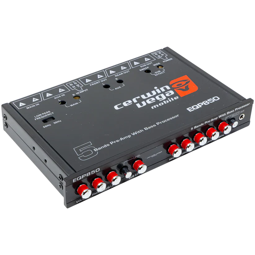 Cerwin Vega EQP850 5 Band Pre-Amp Equalizer with Bass Processor