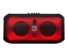 Charger l&#39;image dans la galerie, MR DJ FIRE-FLAME 6.5&quot; X 2 Rechargeable Portable Bluetooth Karaoke Speaker with Party Flame Lights Microphone TWS USB FM Radio