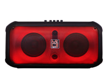 Charger l&#39;image dans la galerie, MR DJ FIRE-FLAME Double 6.5&quot; Rechargeable Portable Karaoke Speaker with Party Flame Lights Microphone TWS USB FM Radio