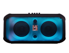 Charger l&#39;image dans la galerie, MR DJ FIRE-FLAME 6.5&quot; X 2 Rechargeable Portable Bluetooth Karaoke Speaker with Party Flame Lights Microphone TWS USB FM Radio