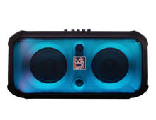 Charger l&#39;image dans la galerie, 2 MR DJ FIRE-FLAME 6.5&quot; X 2 Rechargeable Portable Bluetooth Karaoke Speaker with Party Flame Lights Microphone TWS USB FM Radio