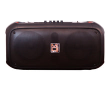 Charger l&#39;image dans la galerie, MR DJ FIRE-FLAME 6.5&quot; X 2 Rechargeable Portable Bluetooth Karaoke Speaker with Party Flame Lights Microphone TWS USB FM Radio