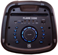 Charger l&#39;image dans la galerie, MR DJ FLAME3200 8&quot; X 2 Rechargeable Portable Bluetooth Karaoke Speaker with Party Flame Lights Microphone TWS USB FM Radio
