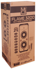 Charger l&#39;image dans la galerie, MR DJ FLAME3200 8&quot; X 2 Rechargeable Portable Bluetooth Karaoke Speaker with Party Flame Lights Microphone TWS USB FM Radio + LED Crystal Magic Ball