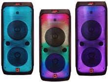 Charger l&#39;image dans la galerie, 2 MR DJ FLAME3200 8&quot; X 2 Rechargeable Bluetooth Karaoke Speaker Flame Lights Mic