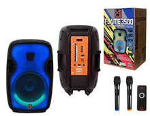 Charger l&#39;image dans la galerie, MR DJ FLAME3500LED Pro Portable 15” 2-Way Full-Range Powered/Active DJ PA Multipurpose Live Sound Bluetooth Loudspeaker