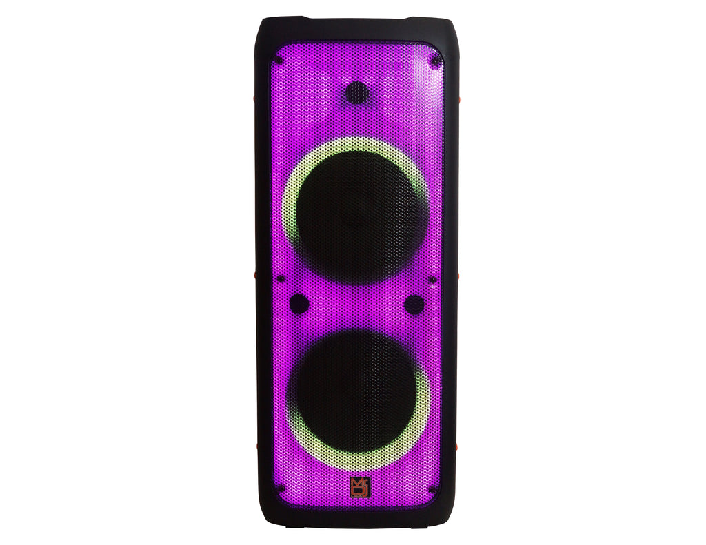 2 MR DJ FLAME5500LED Professional Portable Dual 12” 3-Way Full-Range Powered/Active DJ PA Multipurpose Live Sound Bluetooth Loudspeaker