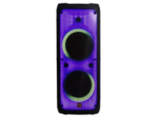 Charger l&#39;image dans la galerie, 2 MR DJ FLAME5500LED Bluetooth PA Party Speakers Liquid Crystal LED 2 x 12&quot; TWS FM USB