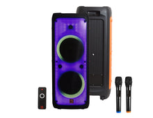 Charger l&#39;image dans la galerie, 2 MR DJ FLAME5500LED Bluetooth PA Party Speakers Liquid Crystal LED 2 x 12&quot; TWS FM USB