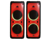 Load image into Gallery viewer, 2 MR DJ FLAME5500LED Bluetooth PA Party Speakers Liquid Crystal LED 2 x 12&quot; TWS FM USB