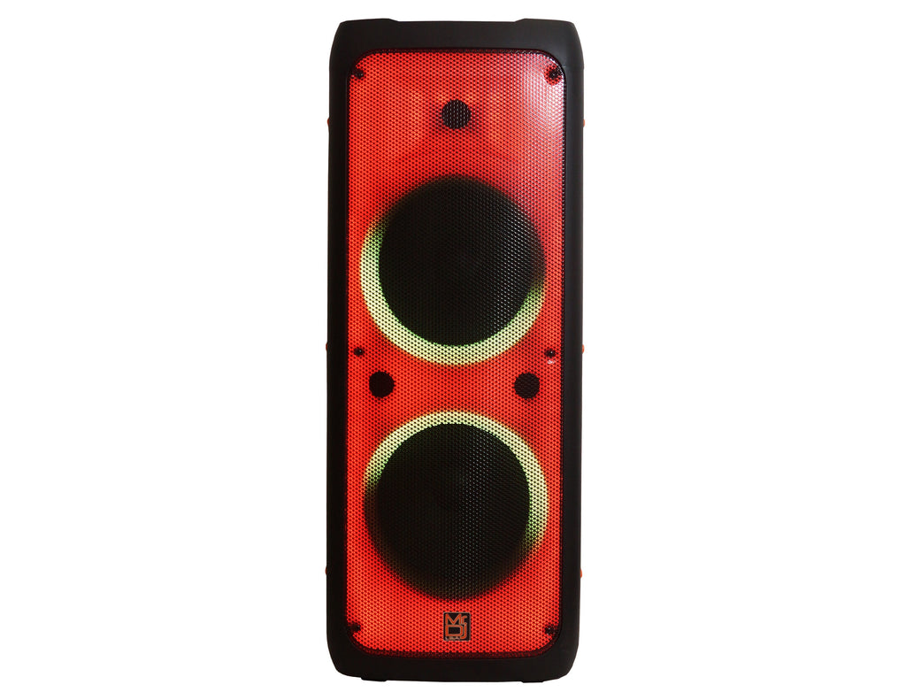 MR DJ FLAME5500LED 2 x 12" Bluetooth PA Party Speakers Liquid Crystal LED TWS FM USB