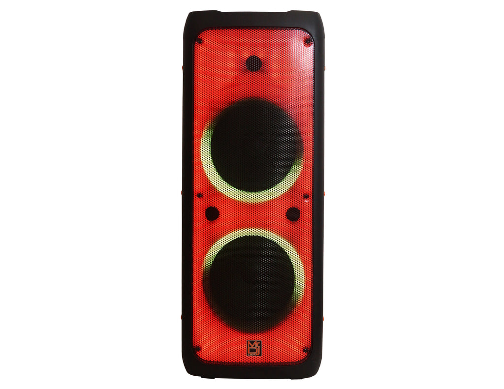 2 MR DJ FLAME5500LED Bluetooth PA Party Speakers Liquid Crystal LED 2 x 12" TWS FM USB