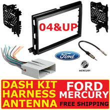 Charger l&#39;image dans la galerie, American International FMK552 Car Radio Stereo Double Din Dash Kit Harness Antenna Adapter for 1995-2011 Ford Lincoln Mazda Mercury