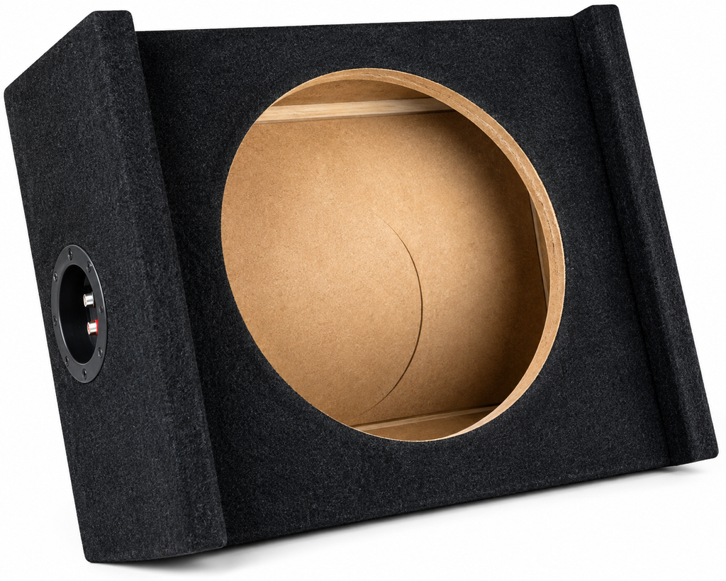 Absolute FO97UP-12D Ford F-150 SuperCab / Extended Cab 1997-Up Single 12" Down-Firing Subwoofer Enclosure – Vehicle-Specific Under-Seat MDF Truck Box