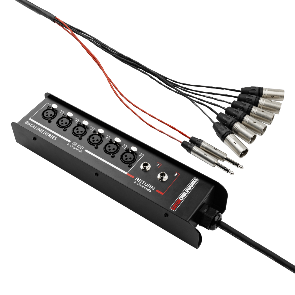 Gator CableWorks GCWB-DS6X2-20 Backline Series 6×2 Drop Snake – 20 Feet