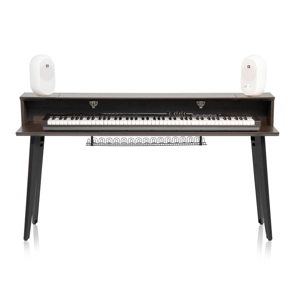 Gator Frameworks GFW-ELITEKEYTBL88-BRN Elite Furniture Series 88-Note Keyboard Table in Dark Walnut Finish