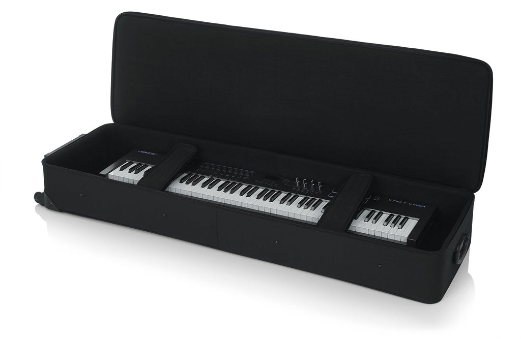 Gator Cases GK-88 XL Rigid Lightweight Case w/ Wheels for Extra Long 88-Note Keyboards