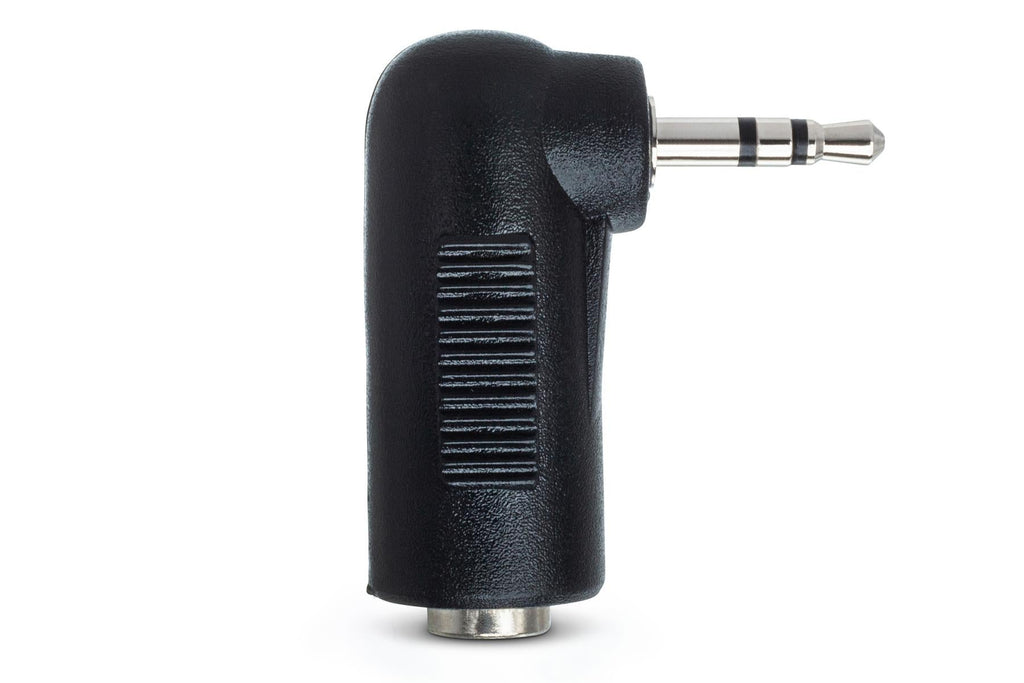 Hosa GMP-467 3.5mm TRS Female to 2.5mm TRS Male Right-angle Adapter