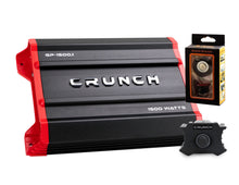 Charger l&#39;image dans la galerie, Crunch Ground Pounder GP-1500.1 1500W Max Monoblock Subwoofer Class AB 1500 Watts Car Amplifier with Absolute Magnet Phone Holder Bundle