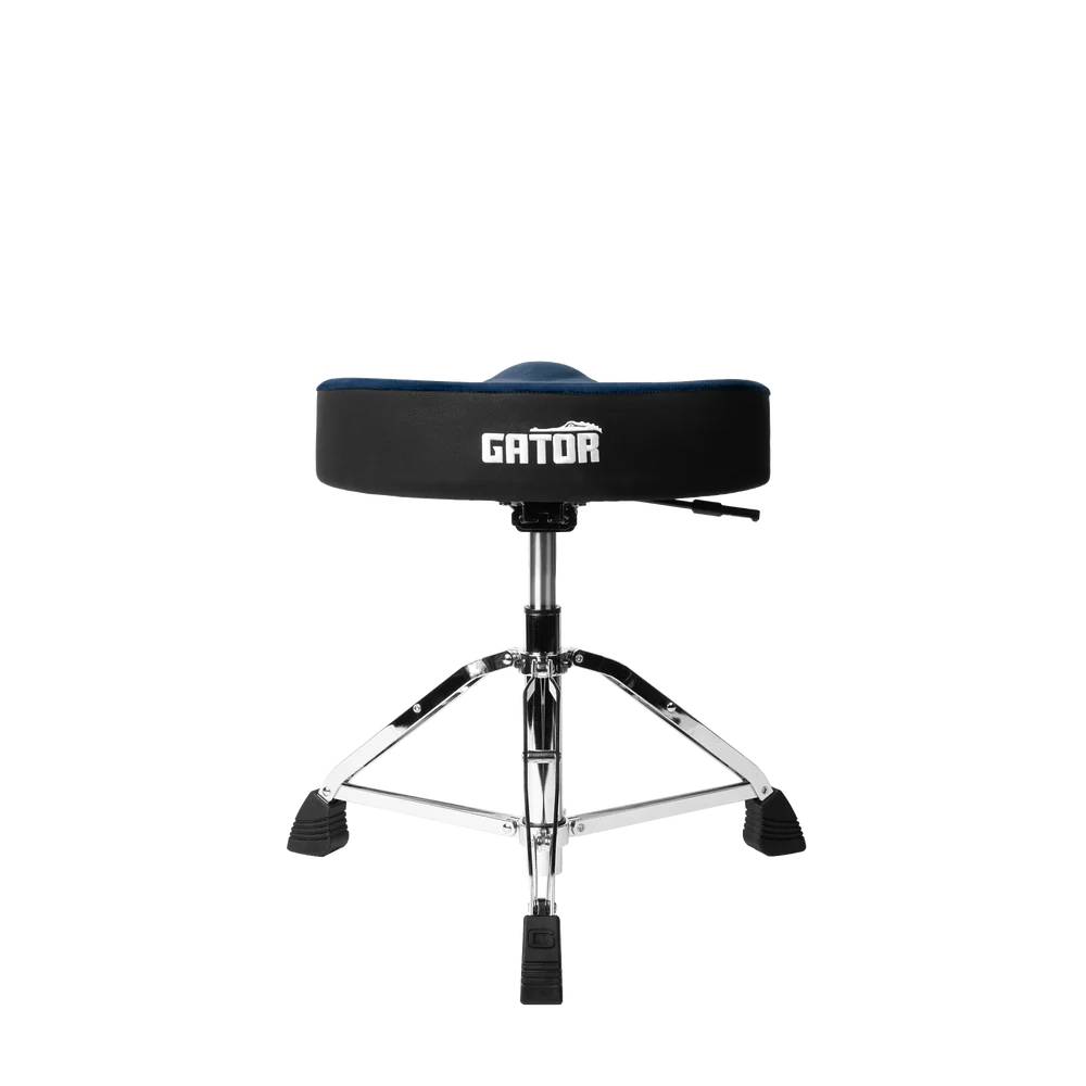 Gator Cases GP-DTH-ASD-BL Air Glide Drum Throne Saddle Seat – Blue