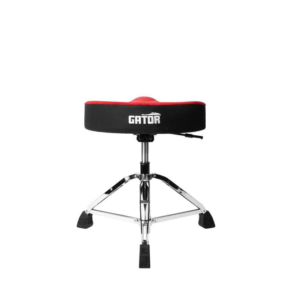Gator Cases GP-DTH-ASD-RD Air Glide Drum Throne Saddle Seat- Red