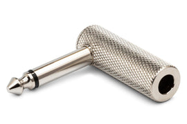 Hosa GPP-151 1/4 inch TS Female to 1/4 inch TS Male Right Angle Adapter