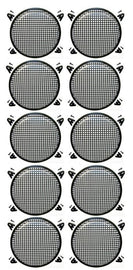 10 Absolute 10'' Inch Car Audio Speaker Woofer Subwoofer Metal Black Waffle Grill Cover