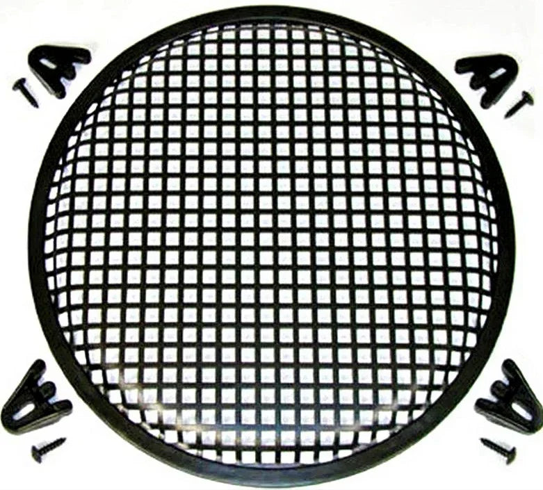 2 Absolute DJS10 10" Subwoofer Grilles<br/>10" Inch Universal Speaker Subwoofer Grille Mesh Cover W/ Clips Screws Guard