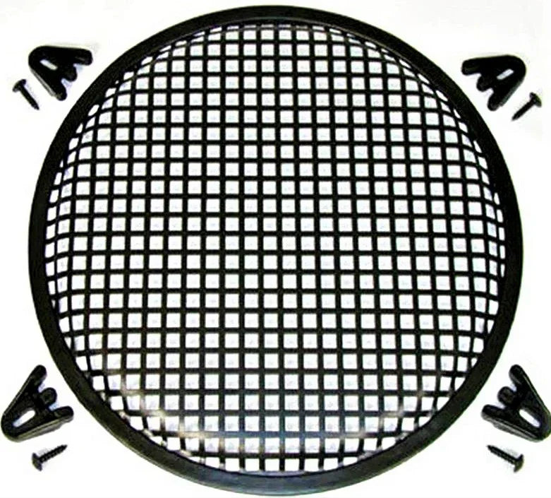8" INCH WAFFLE SPEAKER SUB WOOFER METAL GRILLS WITH CLIPS AND SCREWS DJ-CAR-HOME