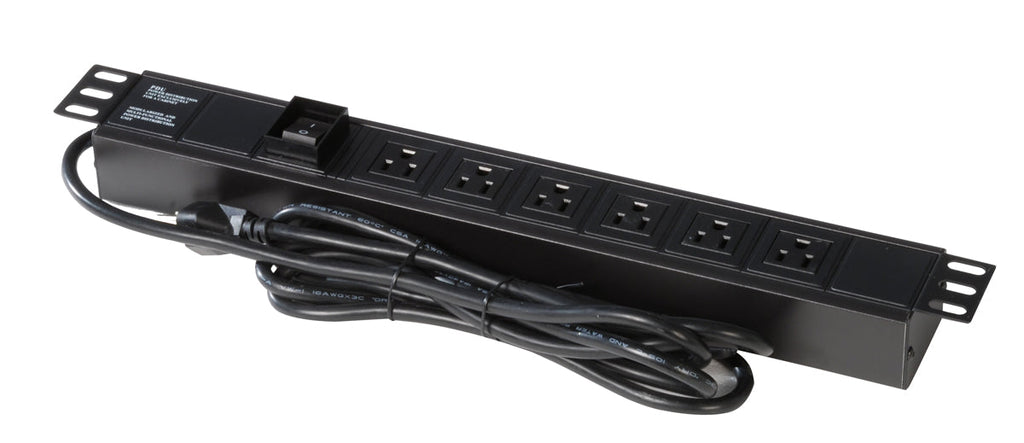Gator Rackworks GRW-PWRVERT-6 6-Outlet Power Strip - UL