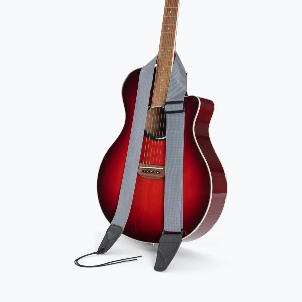 On-Stage GSA10GR Guitar Strap with Leather Ends