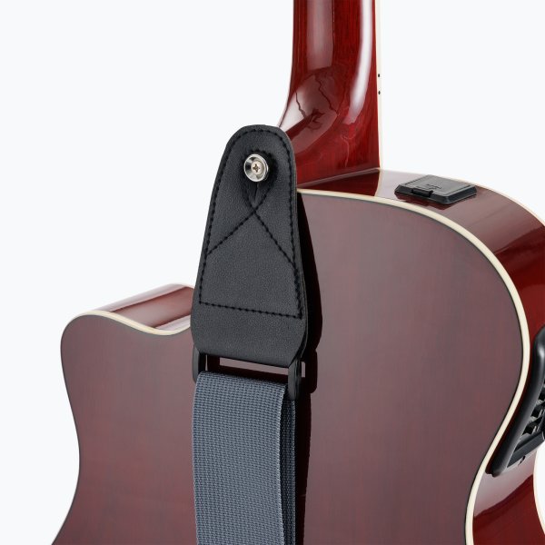 On-Stage GSA10GR Guitar Strap with Leather Ends
