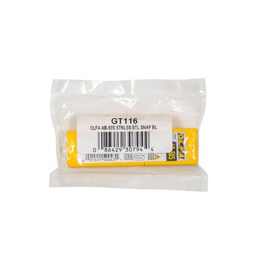 Install Bay GT116 OLFA AB-50S Stainless Steel Snap Blades - 50 Pack