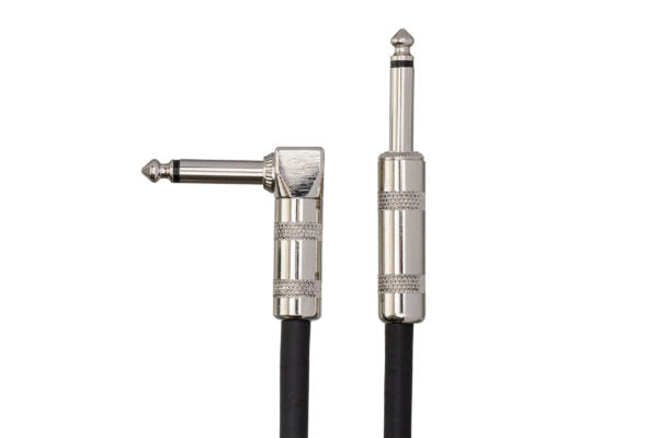 Hosa GTR-518R Straight to Right Angle Guitar Cable 18 foot Tweed