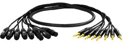 Mogami GOLD 8 TRSXLRF-50 8-channel 1/4 inch TRS Male to XLR Female Snake Cable - 25 foot