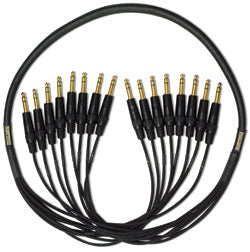 Mogami GOLD 8 TRSTRS-15 8 x 1/4" TRS Male to 8 x 1/4" TRS Male Fan-Out Audio Snake Cable - 15 foot
