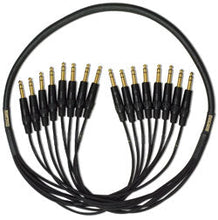 Load image into Gallery viewer, Mogami GOLD 8 TRSTRS-25 8 x 1/4" TRS Male to 8 x 1/4" TRS Male Fan-Out Audio Snake Cable - 25 foot