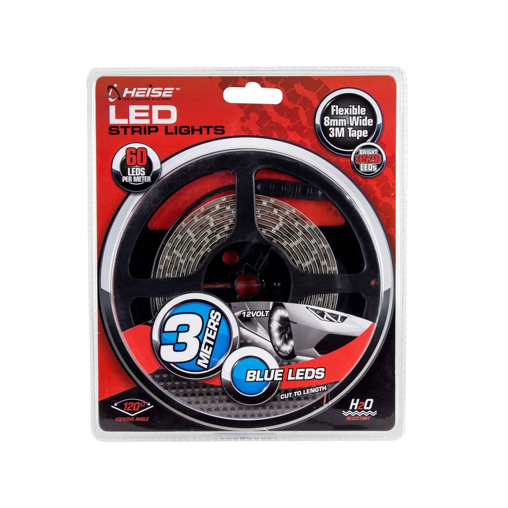 Heise H-B335 3528 Blue Light Strip - 3 Meter, 60 LED, Retail