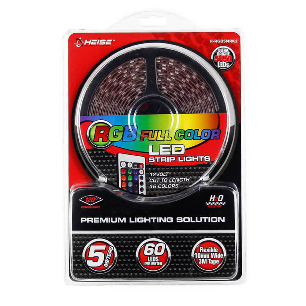 Heise H-RGB5MRK2 RGB 5050 LED Strip Kit - 5 Meter